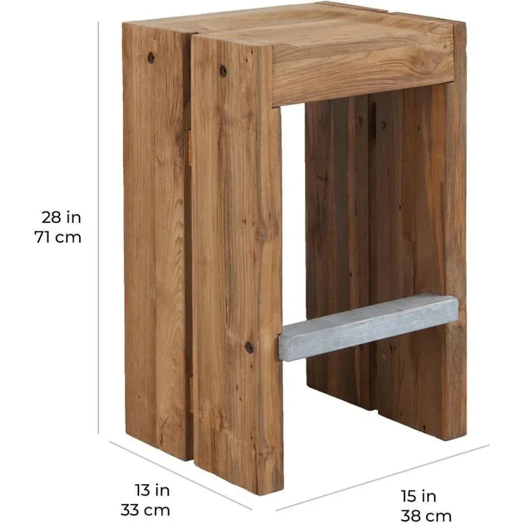 Solo Bar Stool Set of Two -Brown Outdoor Bar Stools