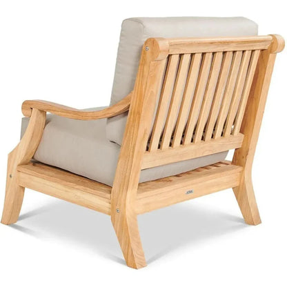Sonoma Teak Deep Outdoor Club Chair Sunbrella Cushion