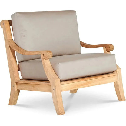 Sonoma Teak Deep Outdoor Club Chair Sunbrella Cushion