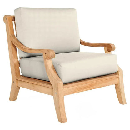 Sonoma Teak Deep Outdoor Club Chair Sunbrella Cushion
