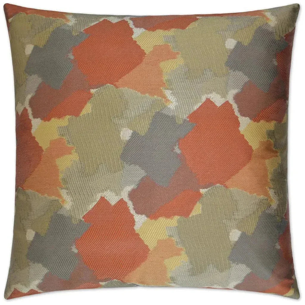 Splatter Tangerine Red Throw Pillow Insert