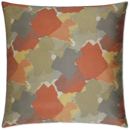Splatter Tangerine Red Throw Pillow Insert