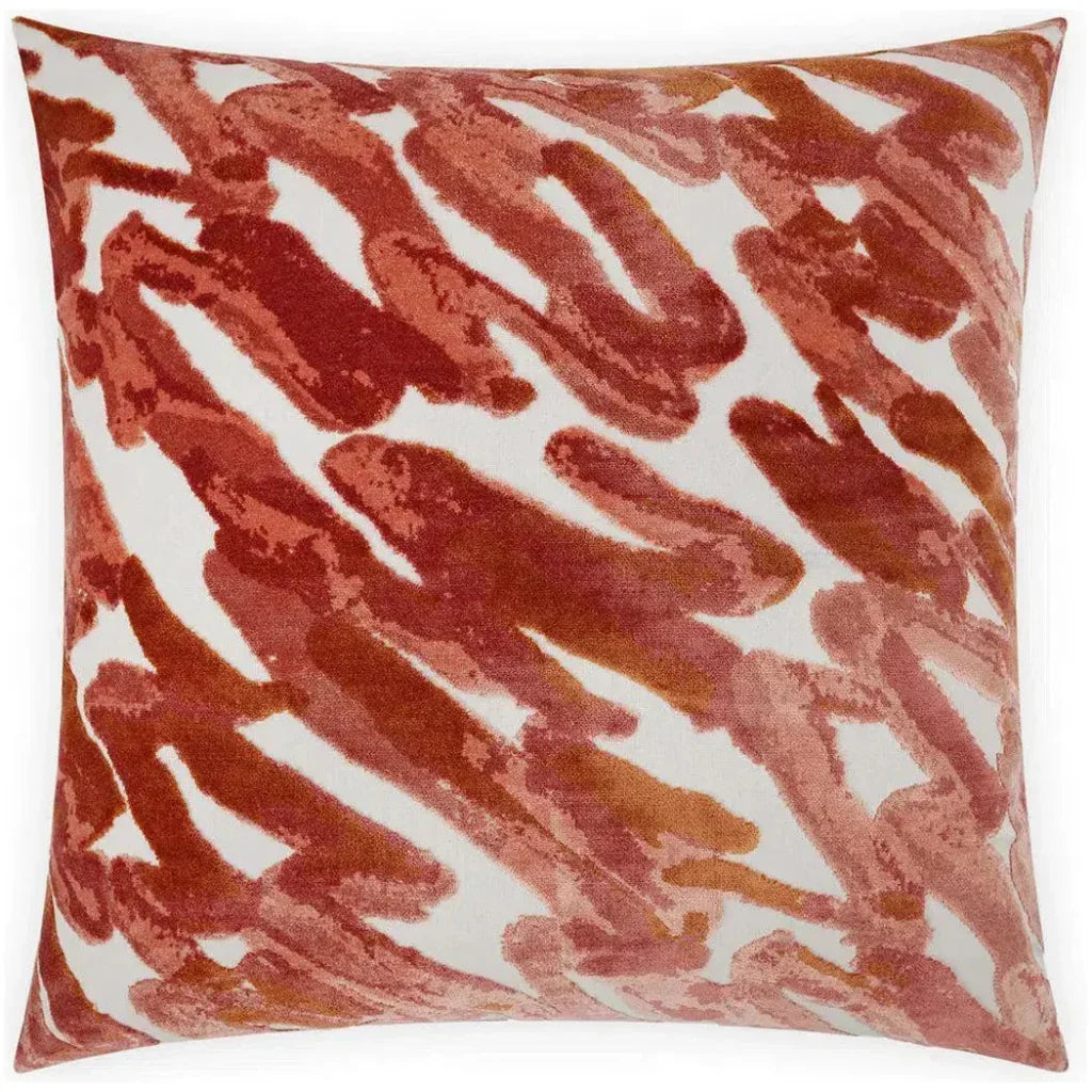 Spoken Coral Throw Pillow With Insert