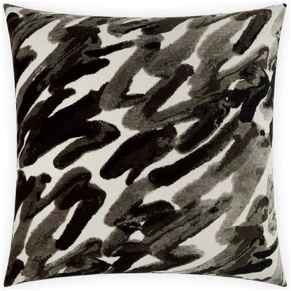 Spoken Onyx Black Throw Pillow With Insert