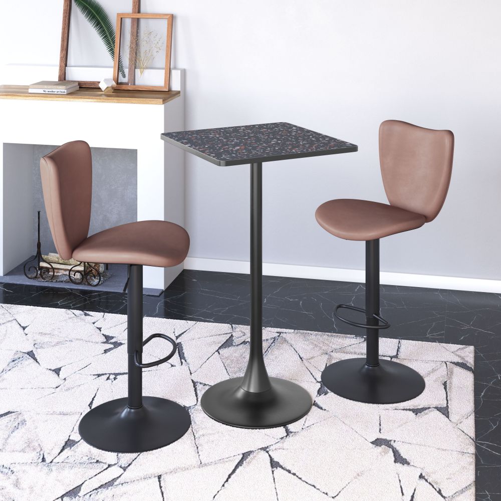 Spot Wood Top Square Bar Table