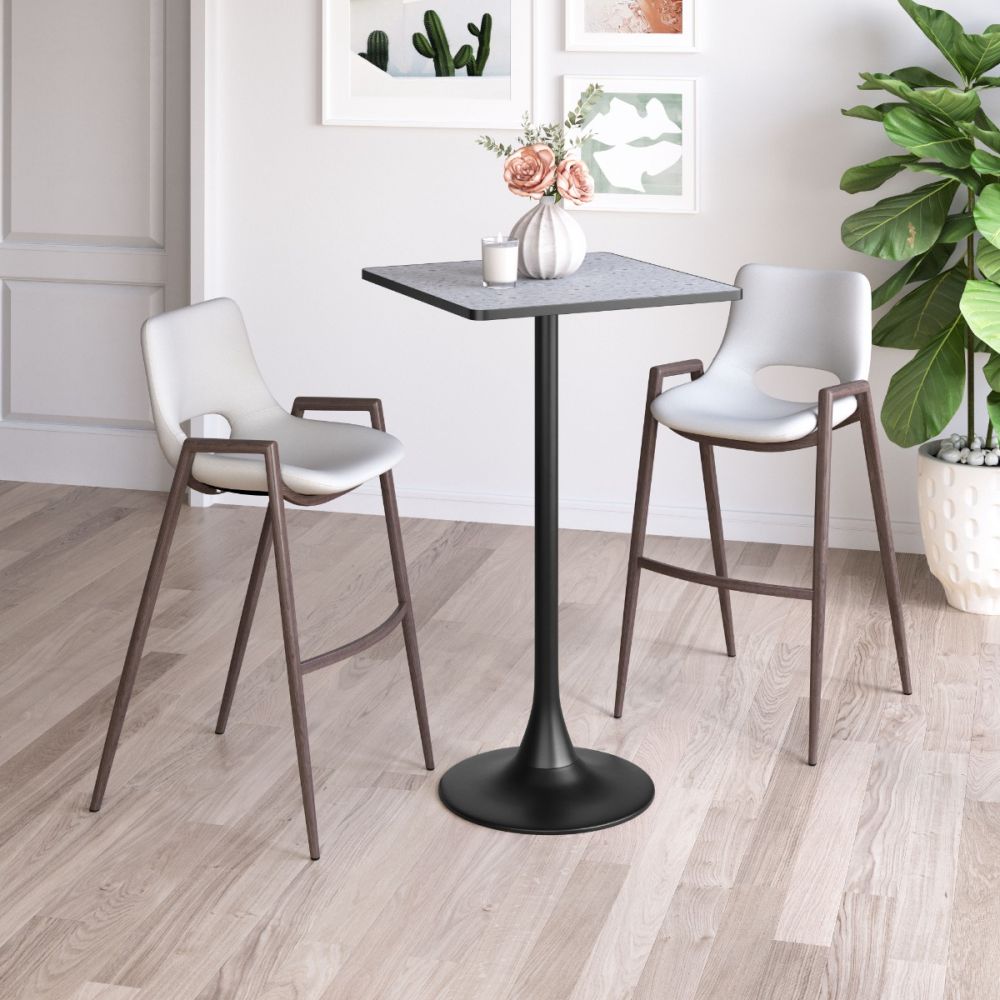 Spot Wood Top Square Bar Table