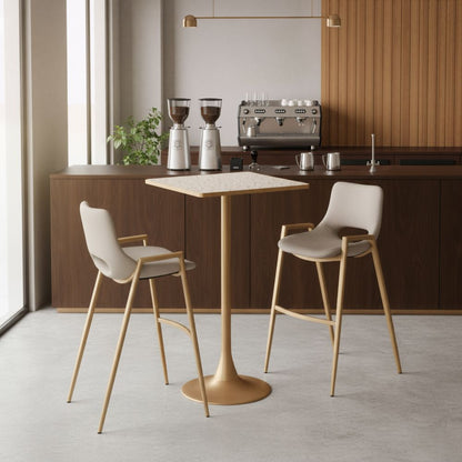 Spot Wood Top Square Bar Table
