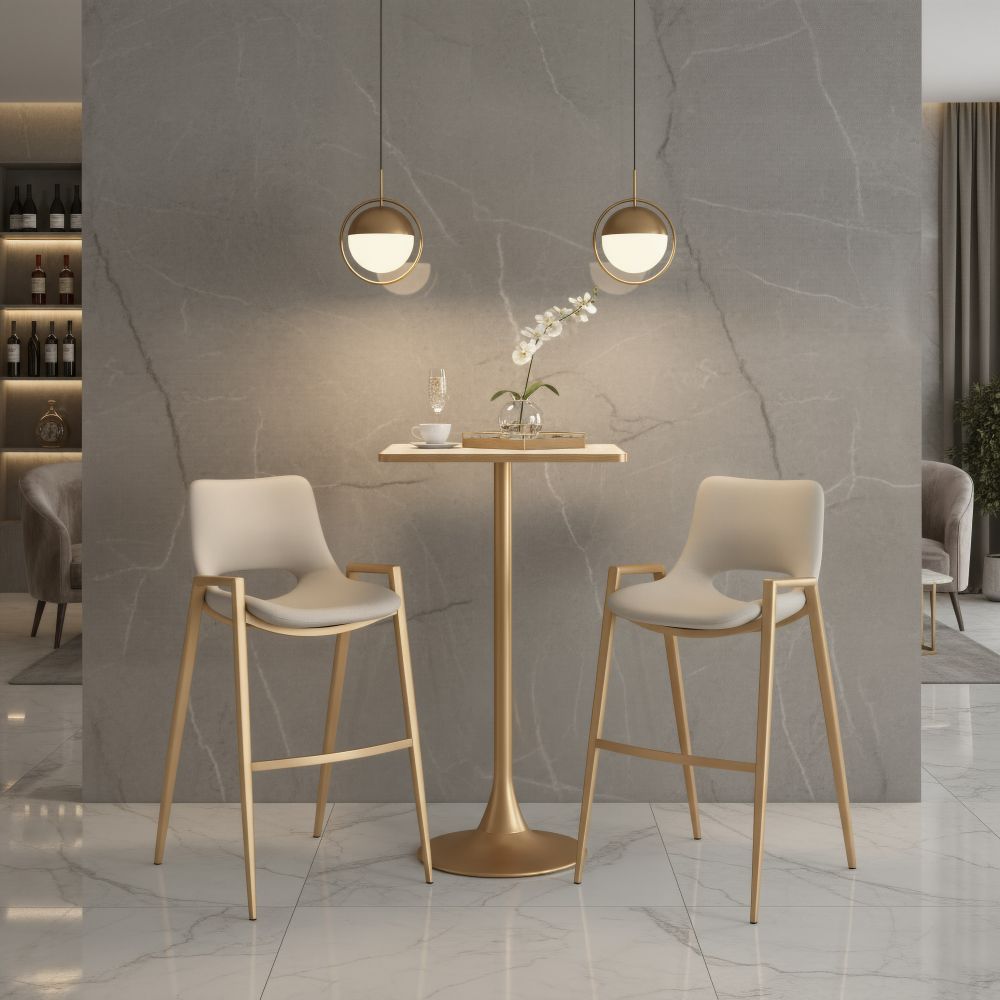 Spot Wood Top Square Bar Table