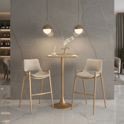 Spot Wood Top Square Bar Table