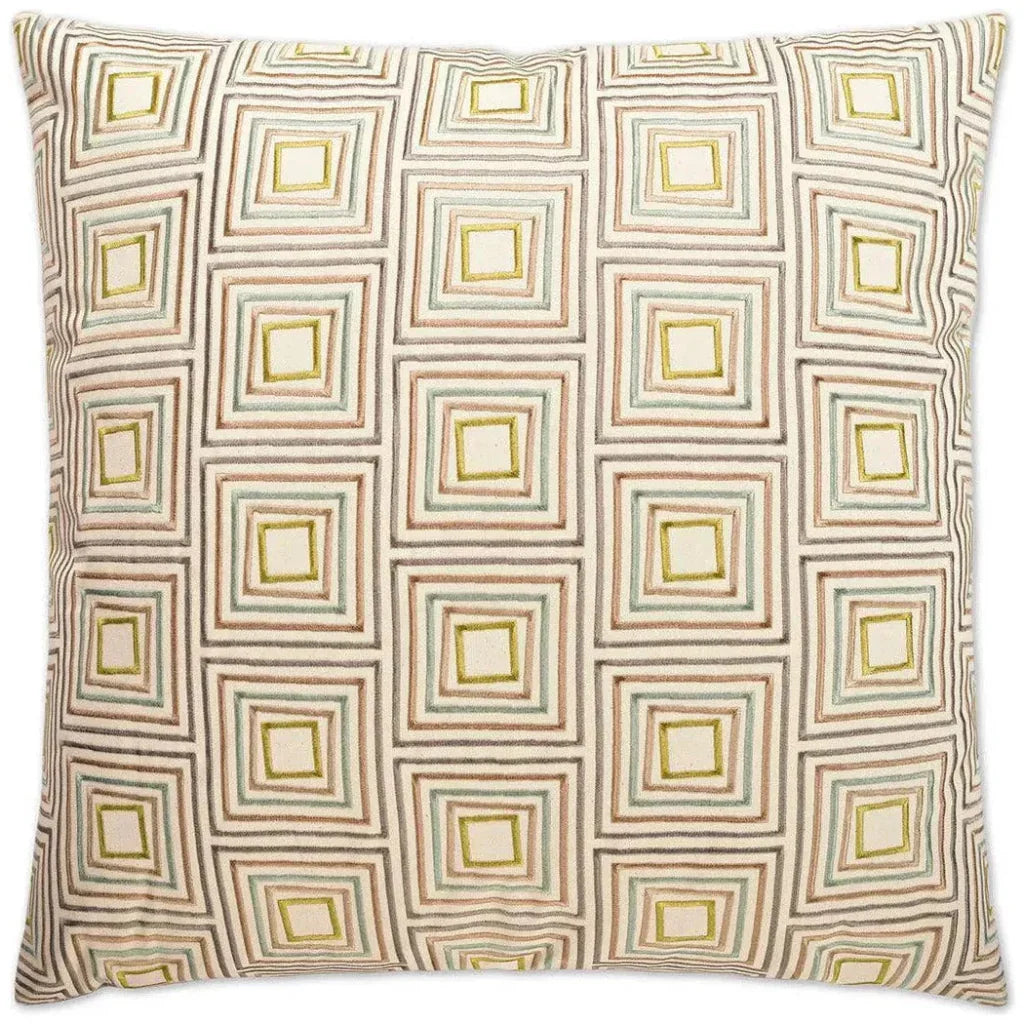 Squared Off Brown Throw Pillow With Insert