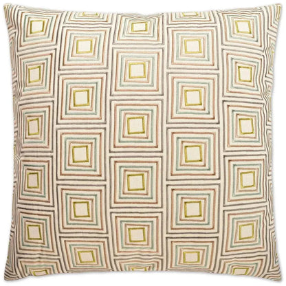 Squared Off Brown Throw Pillow With Insert
