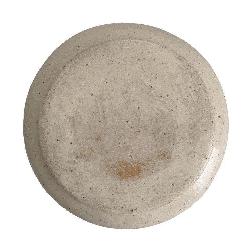 Squat 18 in. Round Ceramic Outdoor Garden Stool