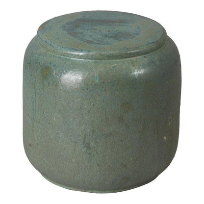 Squat 18 in. Round Ceramic Outdoor Garden Stool