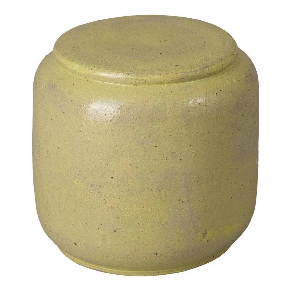 Squat 18 in. Round Ceramic Outdoor Garden Stool
