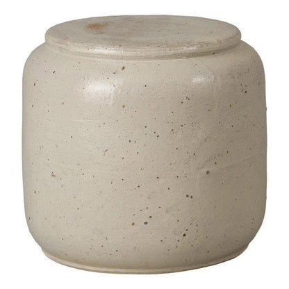 Squat 18 in. Round Ceramic Outdoor Garden Stool