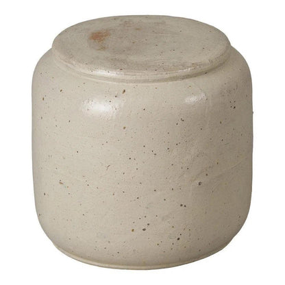 Squat 18 in. Round Ceramic Outdoor Garden Stool