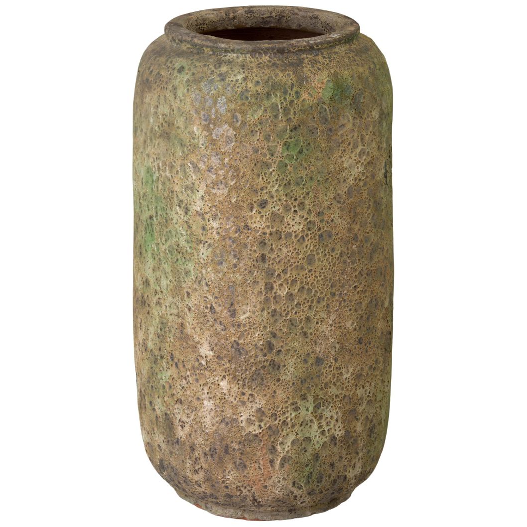 Squat Reef Green Ceramic Tall Jar