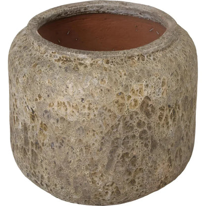 Squat Round Outdoor Ceramic Planter