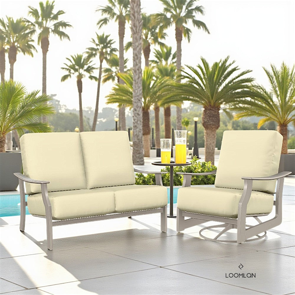 St. Catherine Cushion Deep Seat Swivel Outdoor Rocker