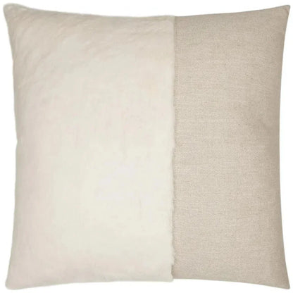 St. Moritz Cream Faux Fur Large Throw Pillow Insert