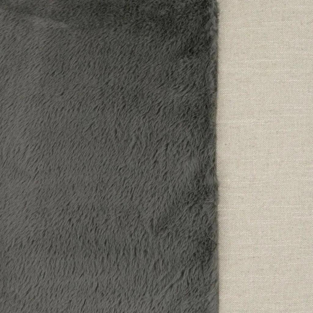 St. Moritz  Faux Fur Grey Large Throw Pillow Insert