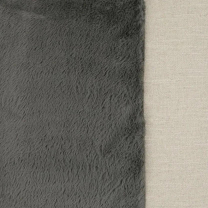 St. Moritz  Faux Fur Grey Large Throw Pillow Insert