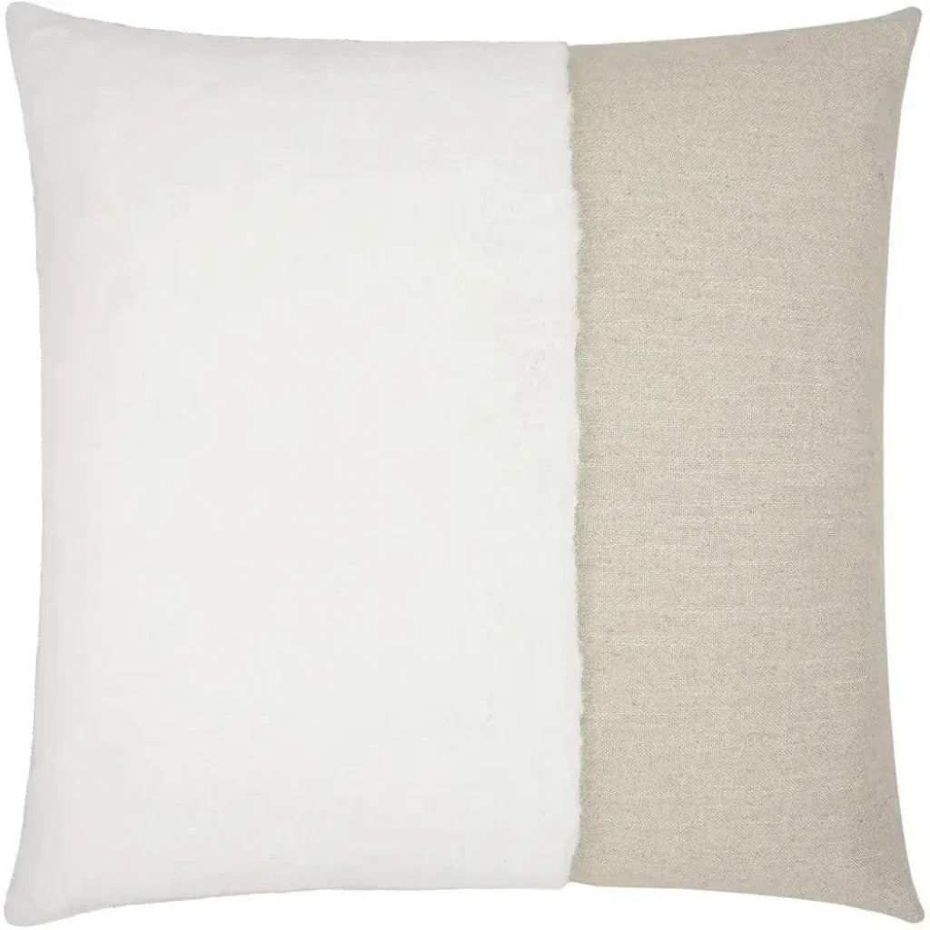 St. Moritz Swan Faux Fur White Large Throw Pillow