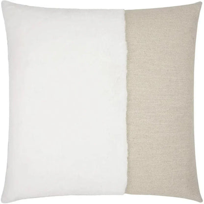 St. Moritz Swan Faux Fur White Large Throw Pillow