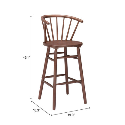 Stenger Painted Wooden Barstool 2PC