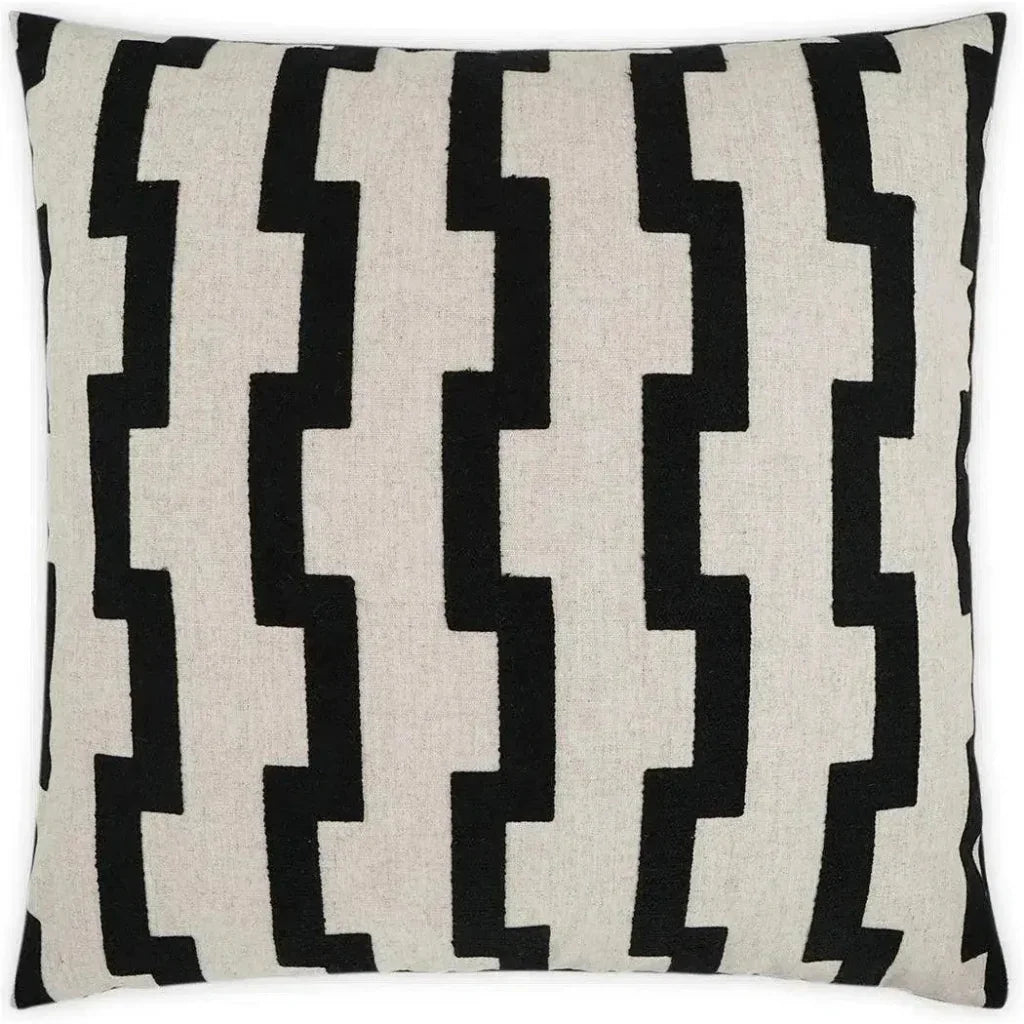 Steps Geometric Global Black Large Throw Pillow Insert