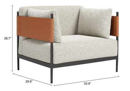 Stirbe Faux Leather Armchair