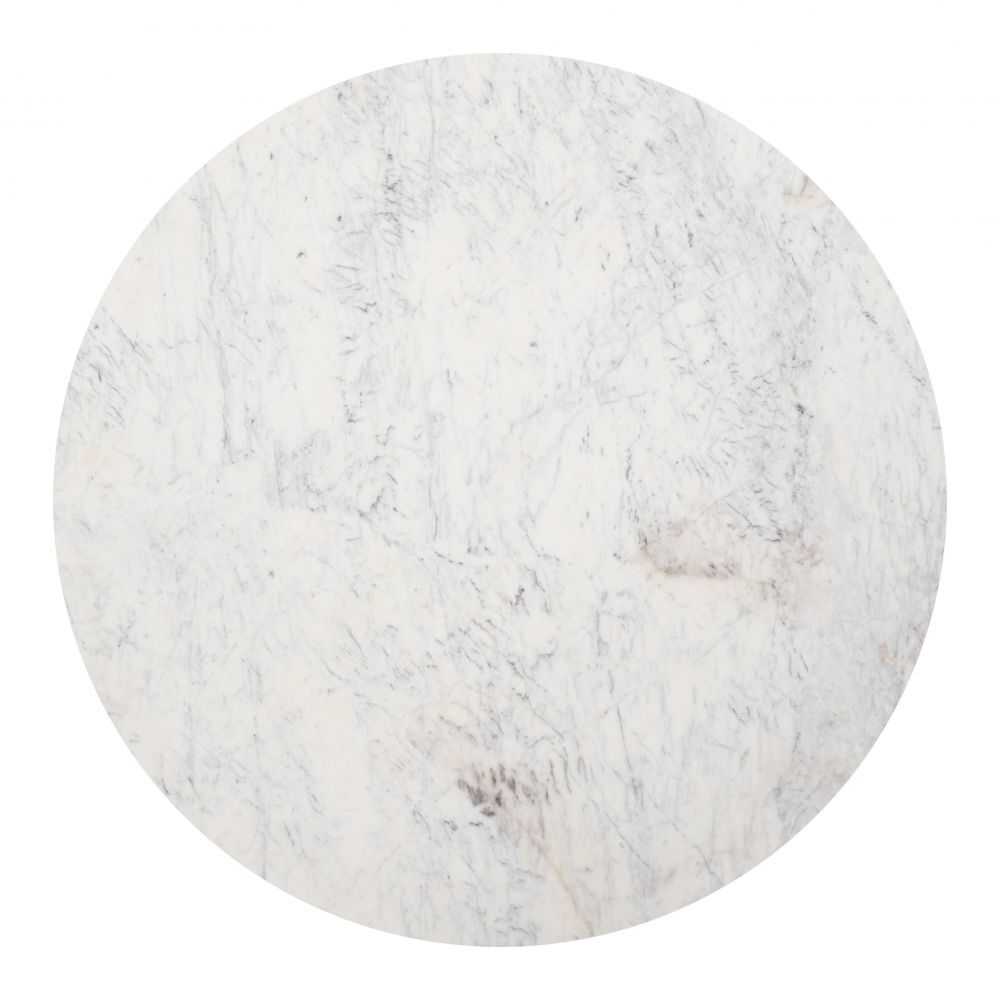 Strela White Marble Top Round Dining Table