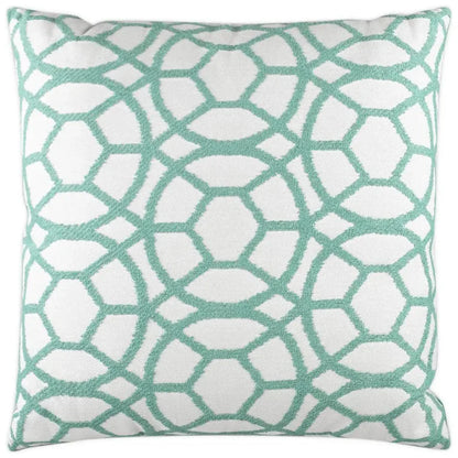 Suave Lagoon Green Throw Pillow With Insert