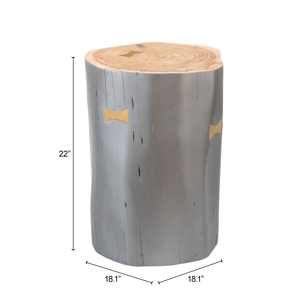 Sugra Wooden Grey End Table
