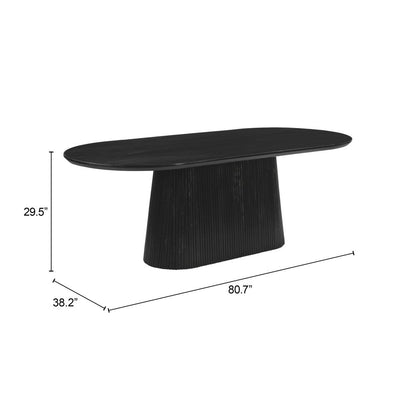 Sulco Wooden Black Dining Table