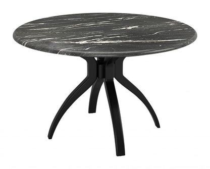 Sumay Black Marble Top  Round Dining Table