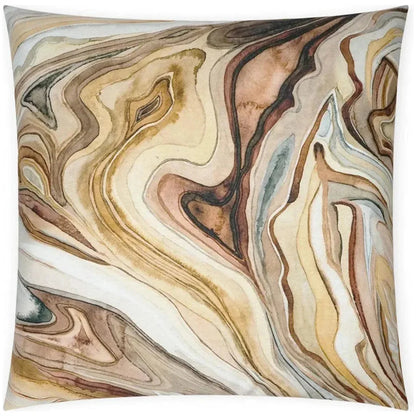 Sumidero Latte Yellow Brown Tan Large Throw Pillow