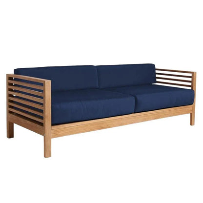 Summer 3-Person Teak Outdoor Couch with Sunbrella Cushions