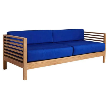 Summer 3-Person Teak Outdoor Couch with Sunbrella Cushions