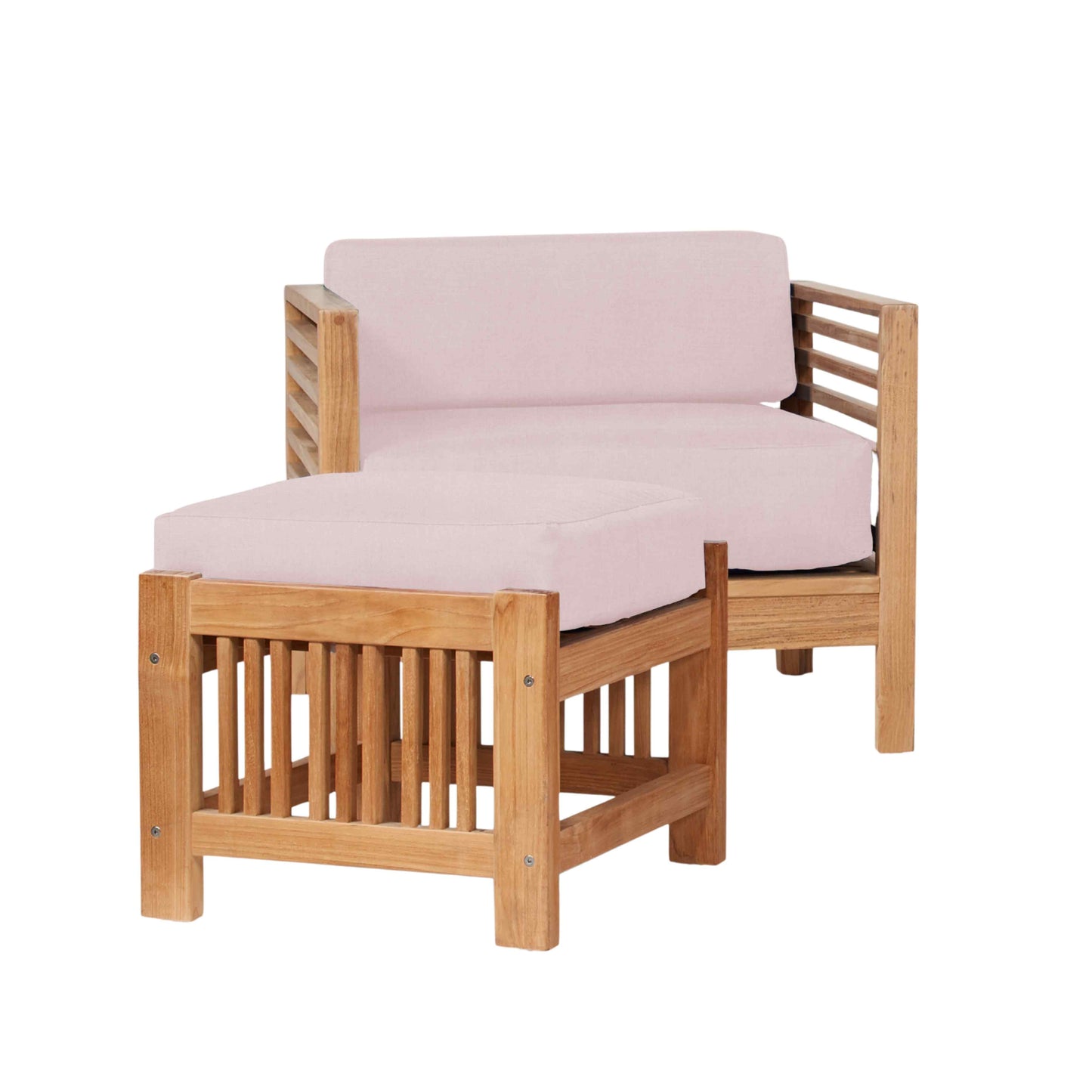 Summer Teak Outdoor Accent Chair with Sunbrella Cushions