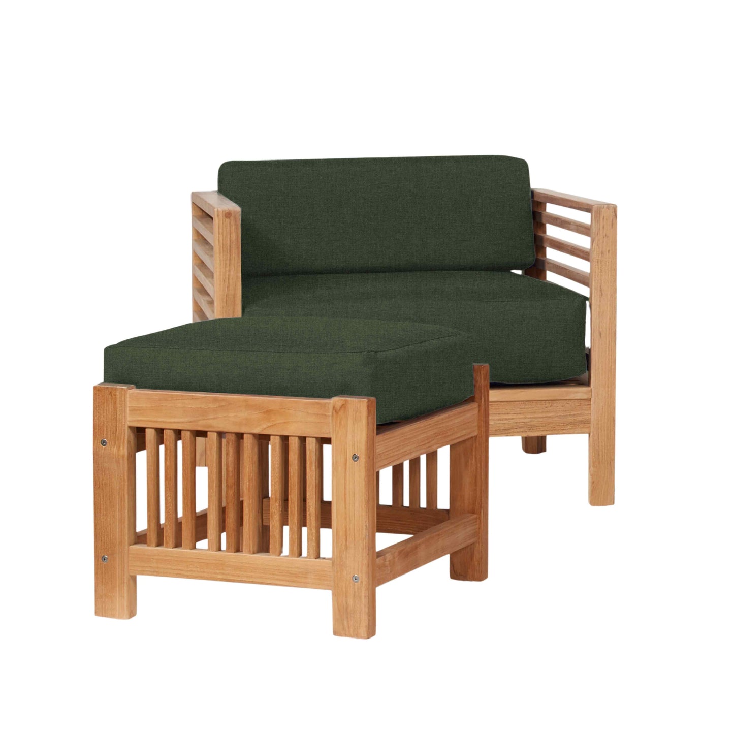 Summer Teak Outdoor Accent Chair with Sunbrella Cushions