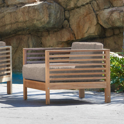 Summer Teak Outdoor Accent Chair with Sunbrella Cushions