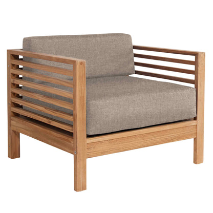Summer Teak Outdoor Accent Chair with Sunbrella Cushions