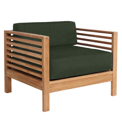 Summer Teak Outdoor Accent Chair with Sunbrella Cushions