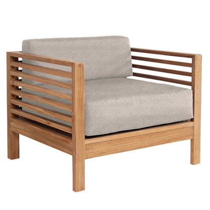 Summer Teak Outdoor Accent Chair with Sunbrella Cushions