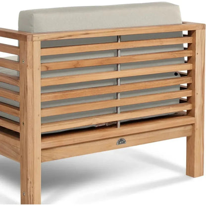 Summer Teak Outdoor Club Chair with Sunbrella Cushions