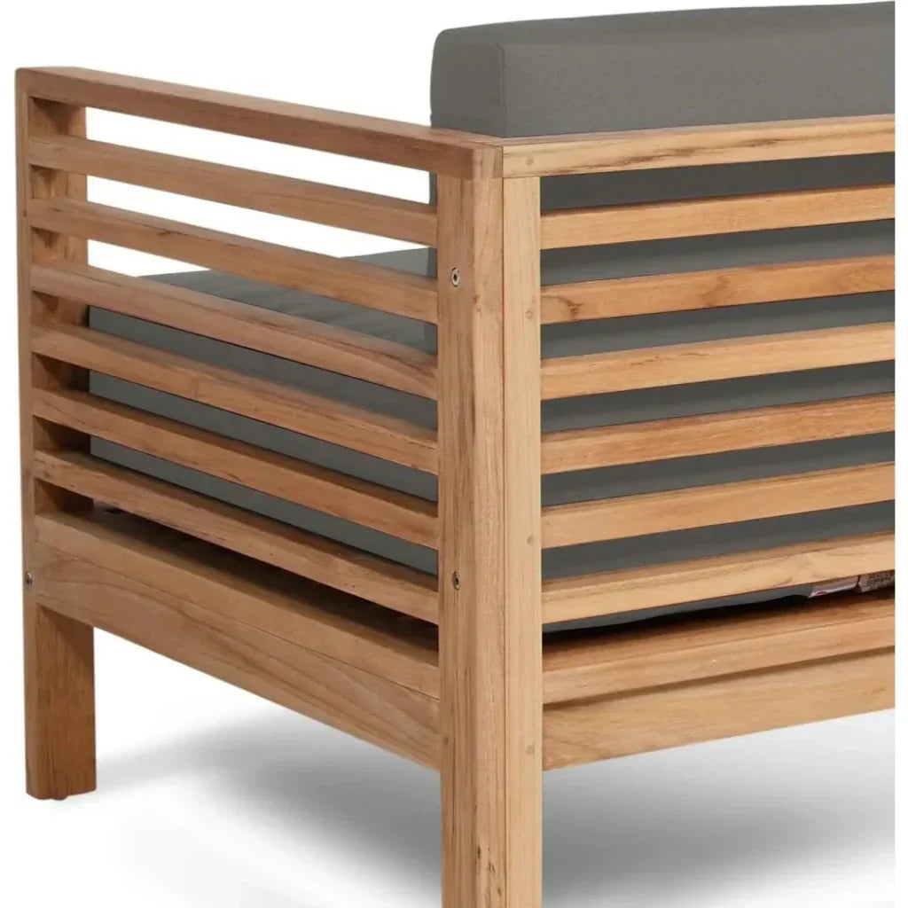 Summer Teak Outdoor Club Chair with Sunbrella Cushions