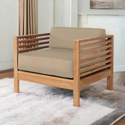 Summer Teak Outdoor Club Chair with Sunbrella Cushions