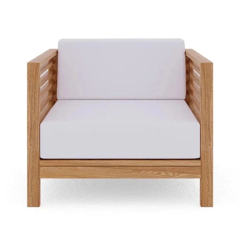 Summer Teak Outdoor Club Chair with Sunbrella Cushions