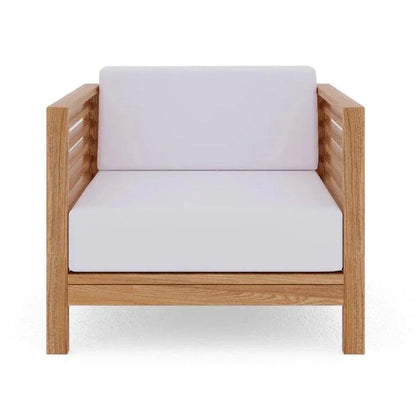 Summer Teak Outdoor Club Chair with Sunbrella Cushions